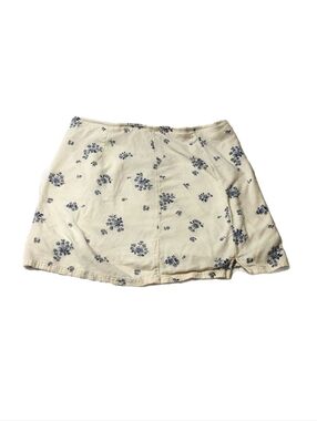 American Eagle White Linen Mini Skirt Size XL